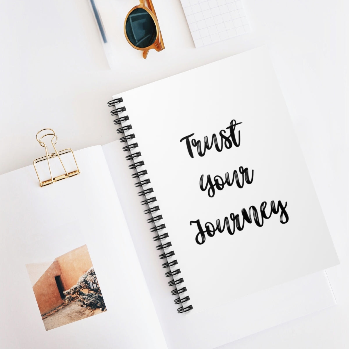 Trust Your Journey Motivational Durable Journal- Motivational Notebook, Inspirational Notebooks, Women’s Inspirational Journal, Self-Care Gift for Friends, Daily Motivational Journal