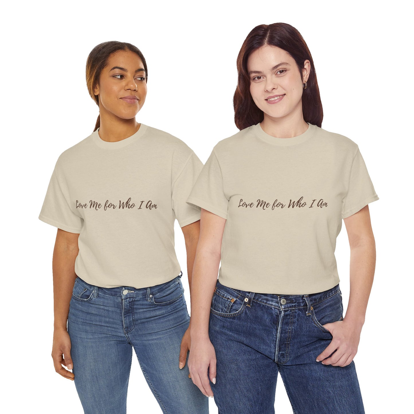 Love Me for Who I Am Embroidered T-Shirt | Unisex Faith & Self Love Tee | Minimalist Graphic Tee