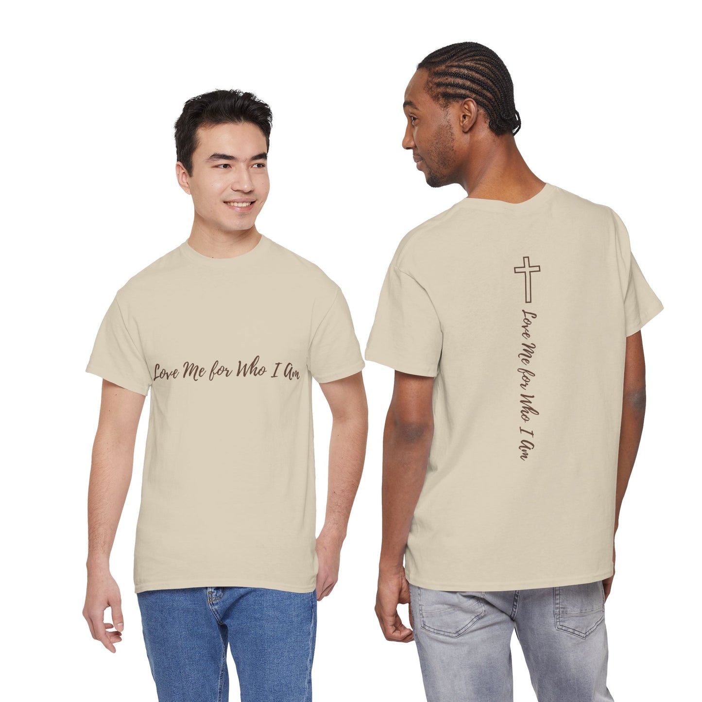 Love Me for Who I Am Embroidered T-Shirt | Unisex Faith & Self Love Tee | Minimalist Graphic Tee