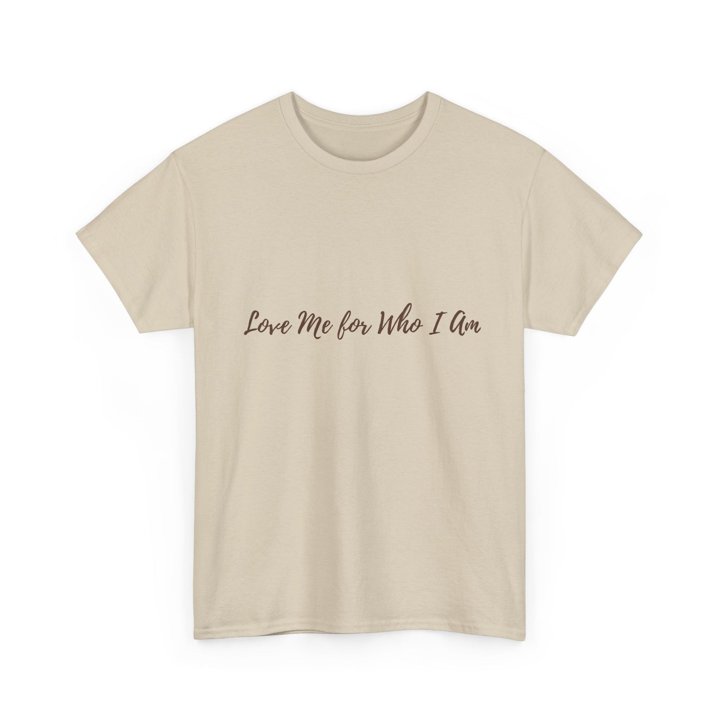 Love Me for Who I Am Embroidered T-Shirt | Unisex Faith & Self Love Tee | Minimalist Graphic Tee