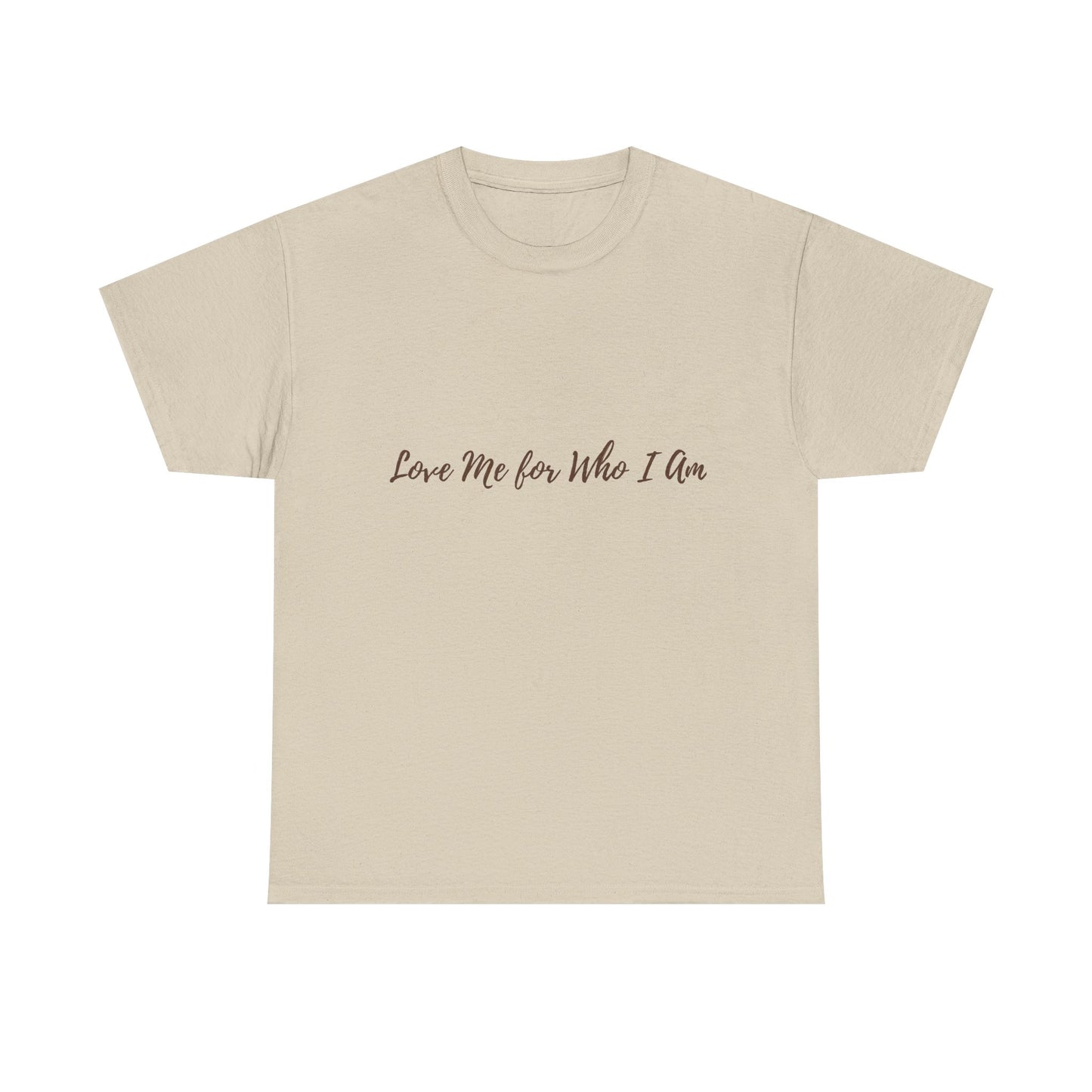 Love Me for Who I Am Embroidered T-Shirt | Unisex Faith & Self Love Tee | Minimalist Graphic Tee