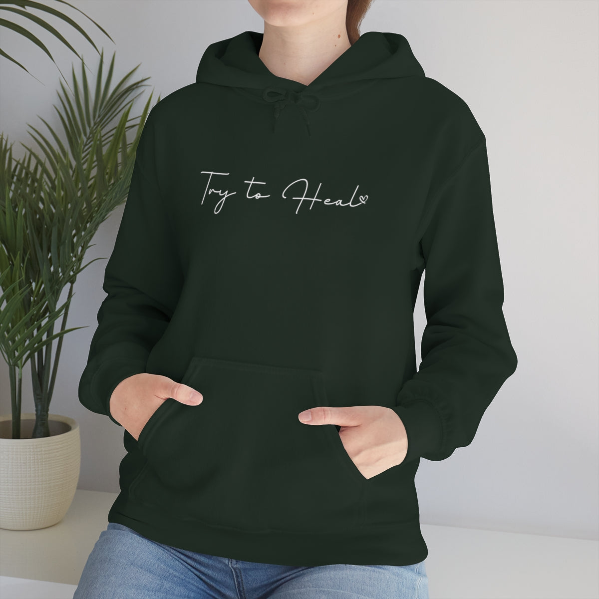 Try to Heal – Inspirational Hoodie for Survivors & Self-Care