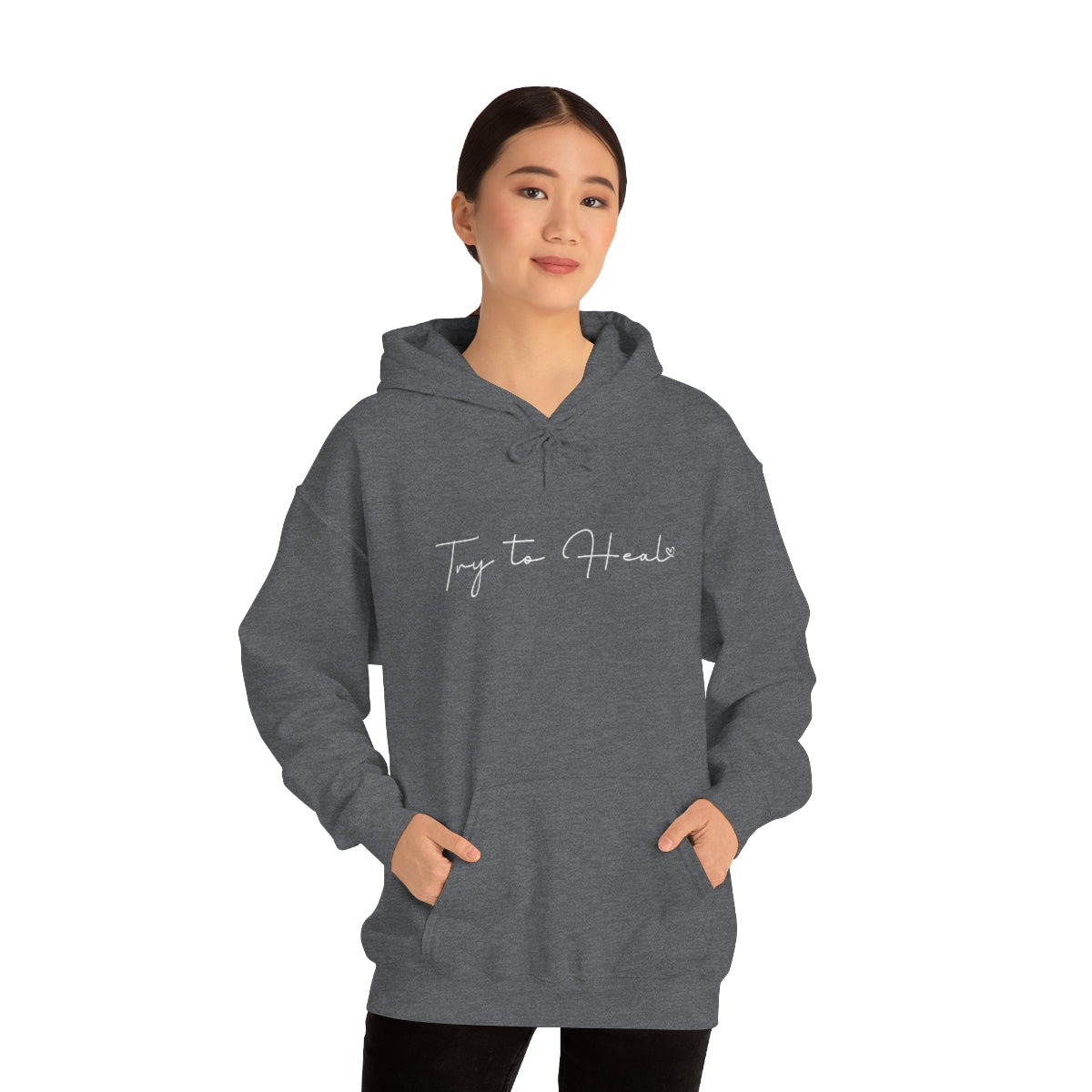 Try to Heal – Inspirational Hoodie for Survivors & Self-Care