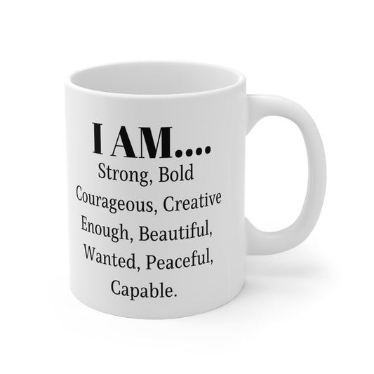 I Am Strong, Bold – Daily Affirmation Mug | Motivational Gift